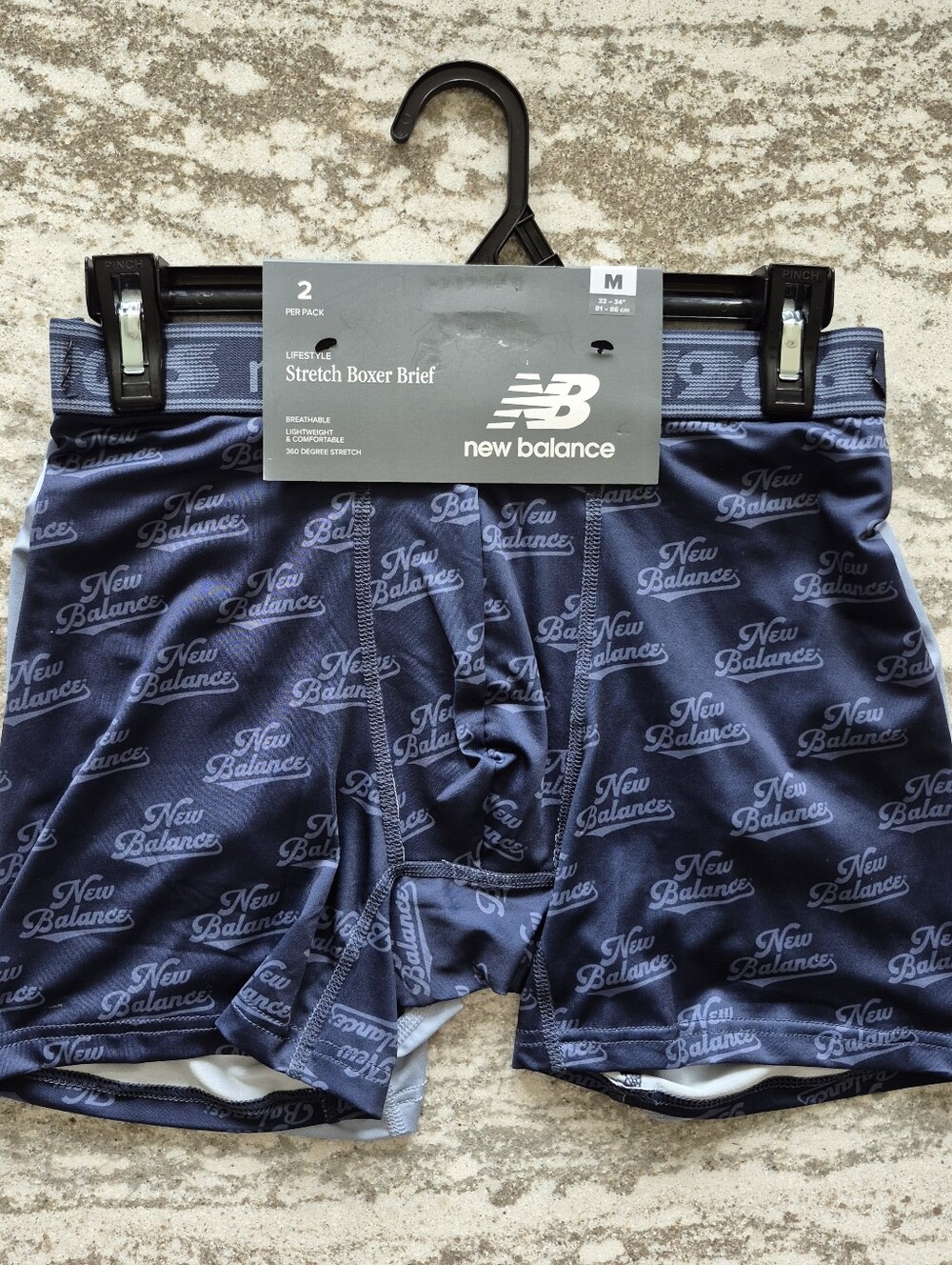 New Balance Men's 2 - Pack Stretch Boxer Brief New Size Medium